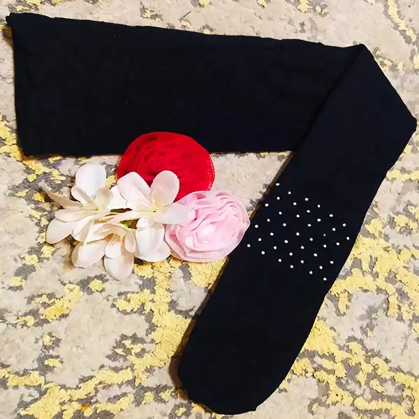 جوراب شلواری دخترانه مدل Negin-M رنگ مشکی