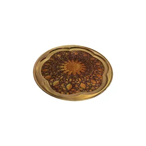 سینی برنجی مدل گردش در گلدشت کد VT-004