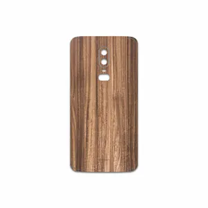 MAHOOT Light Walnut Wood Cover Sticker for OnePlus 6