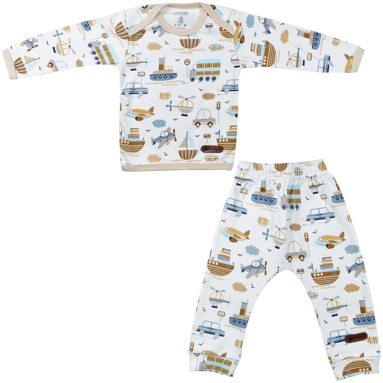 ست تی شرت و شلوار نوزادی اسپیکو مدل دنیز کد 2