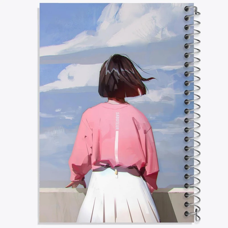 دفتر شطرنجی 50 برگ خندالو طرح دخترانه کد 25639