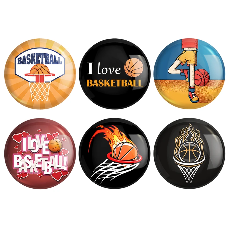 مگنت خندالو طرح بسکتبال Basketball کد 1705A مجموعه 6 عددی