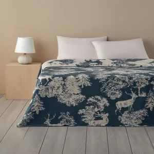 پتو 2 نفر انگلیش هوم مدل Forest toile سایز 220x200 سانتی‌متر