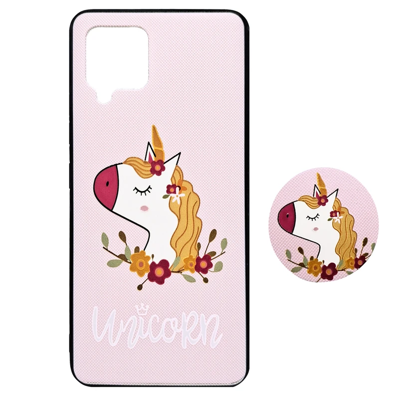 کاور مدل تک شاخ مغرور مناسب برای گوشی موبایل سامسونگ Galaxy A12 4G به همراه پاپ سوکت