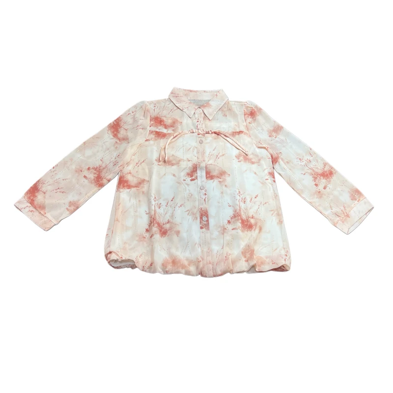 شومیز آستین بلند یقه برگردان زنانه مدل WMQ