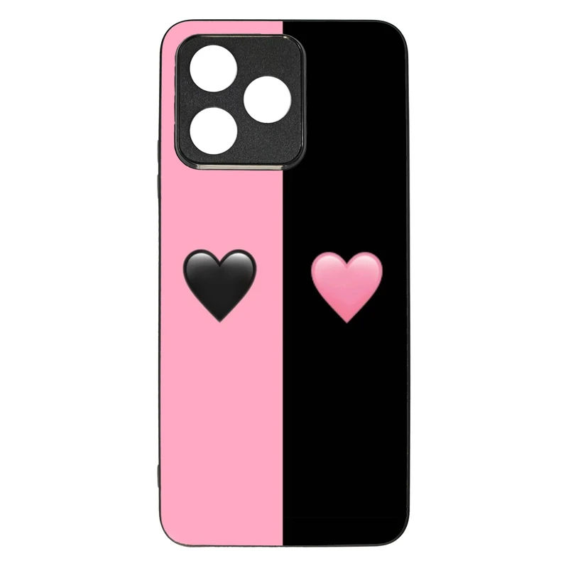 کاور قاب گارد گوشی طرح صورتی مشکی کد TPU-251 مناسب برای گوشی موبایل ریلمی C53