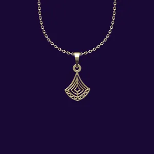 گردنبند طلا 18 عیار زنانه مدوپد مدل هندسی کد DD2-1-1066