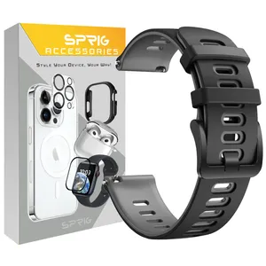 Sprig Hike BL-Gray Band For Samsung Galaxy Watch Active 2 40mm / Active 2 44mm / Watch 3 size 41mm / Galaxy Watch 4 40mm / watch 4 42mm / watch 4 44mm / watch 4 classic 46mm