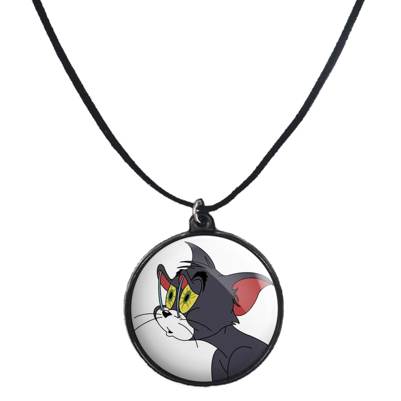 گردنبند پرمانه طرح تام و جری کد pmb.10855 مدل دو طرفه