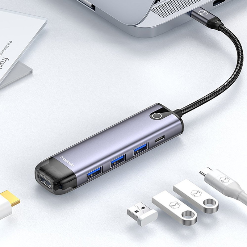 هاب 5 پورت USB-C مک دودو مدل HU-775
