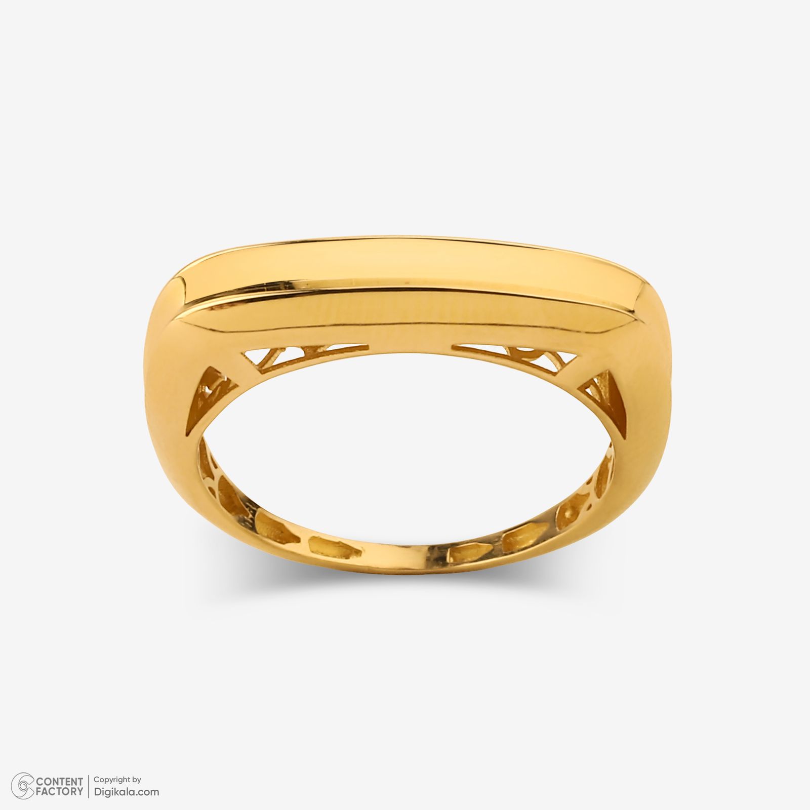 انگشتر طلا 18 عیار زنانه گلدم مدل R345006 سایز 56 -  - 5