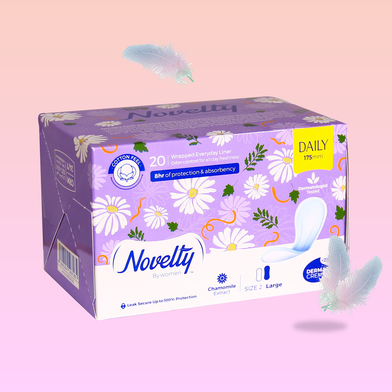 پد بهداشتی روزانه ناولتی مدل COTTON FEEL بسته 20 عددی