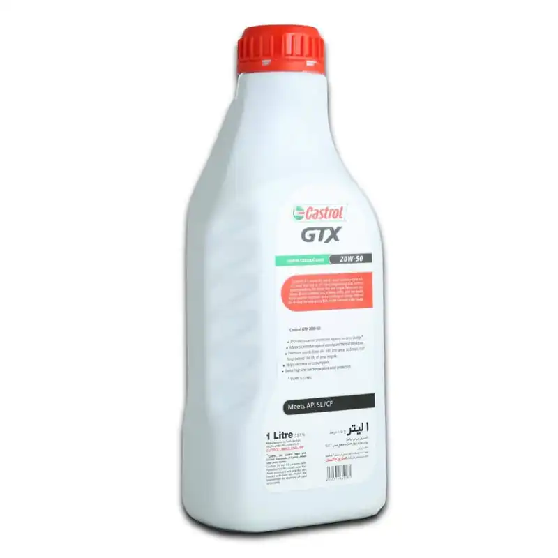روغن موتور خودرو کاسترول مدل GTX 20W50 SL حجم 1 لیتر