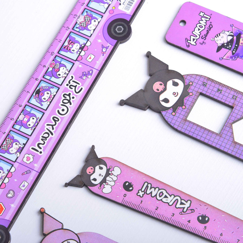 بسته لوازم تحریر مدل آخ جون مدرسه طرح کرومی مجموعه 5 عددی