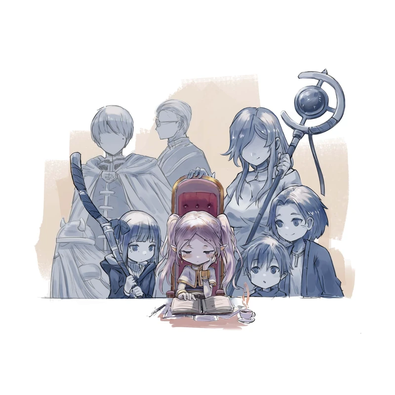 استیکر لپ تاپ و موبایل مدل انیمه طرح فریرن: فراتر از پایان سفر Frieren Beyond Journey's End کد 4247