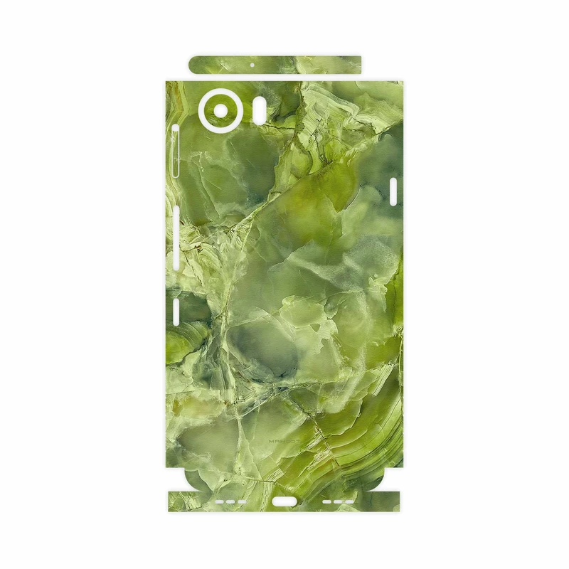 برچسب پوششی ماهوت مدل Green Crystal Marble-FullSkin مناسب برای گوشی موبایل بلک بری KEYONE