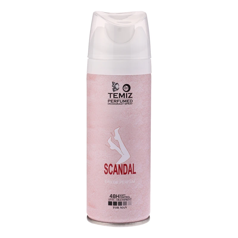 اسپری دئودورانت زنانه تمیز مدل scandel حجم 200 میلی‌لیتر