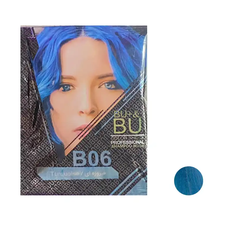 شامپو رنگ مو بیو & بیو پلاس شماره B.06 حجم 30 میلی لیتر رنگ فیروزه ای