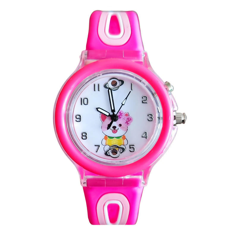 ساعت مچی عقربه ای بچگانه مدل چراغدار بند TPU کد 1 ساعت مچی عقربه ای بچگانه مدل چراغدار بند TPU کد 1