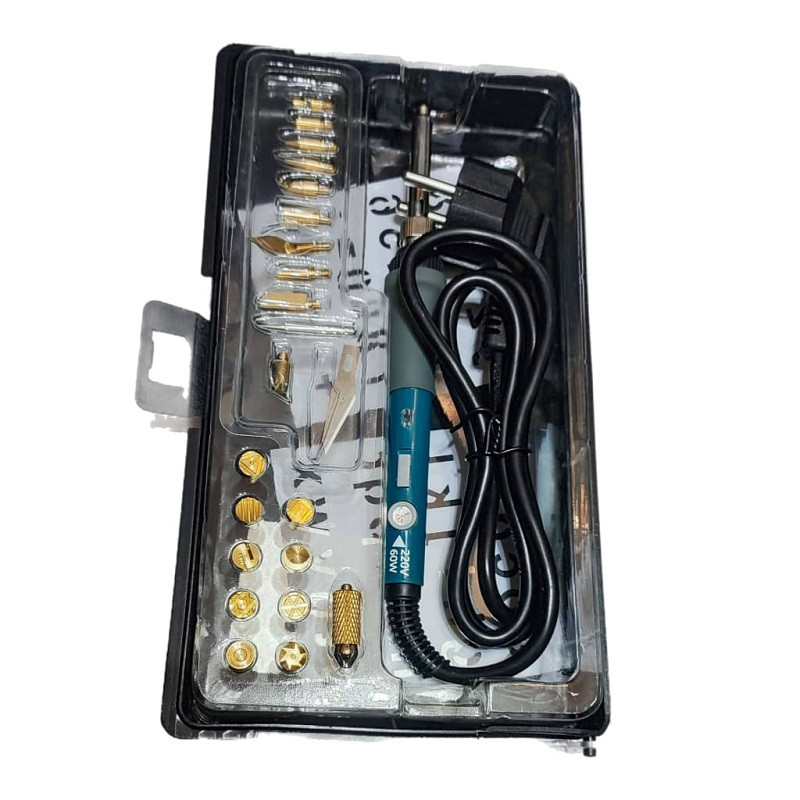 هویه 60 وات سوخت نگاری چرم و چوب لزار مدل FR_1202 مجموعه 20 عددی هویه 60 وات سوخت نگاری چرم و چوب لزار مدل FR_1202 مجموعه 20 عددی