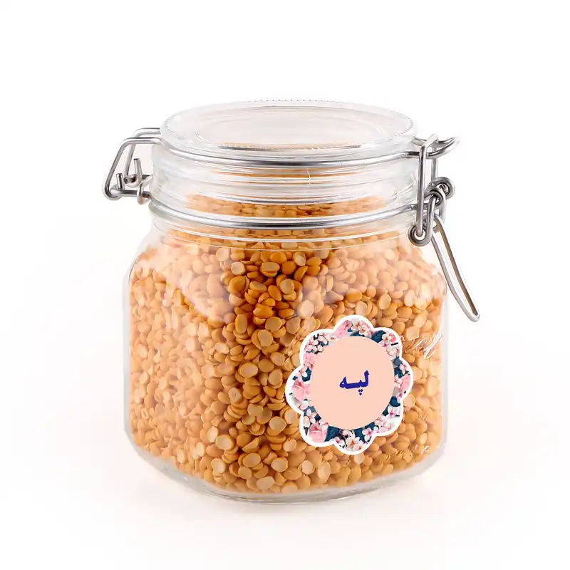 برچسب نظم دهنده حبوبات و غلات آشپزخانه مستر راد طرح گل کد 1442