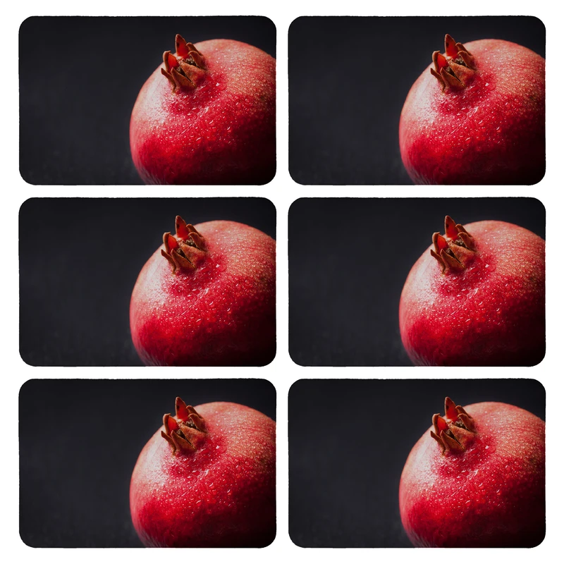 زیربشقابی طرح انار کد 9377 بسته 6 عددی 