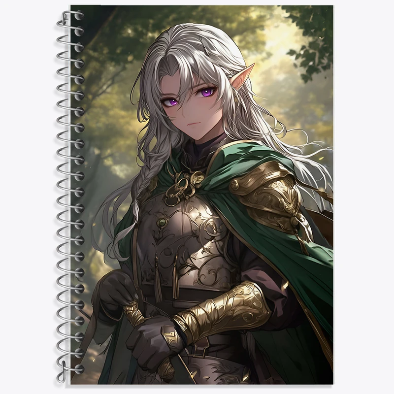 دفتر زبان 50 برگ خندالو مدل دو خط طرح پسر انیمه ای کد F7790