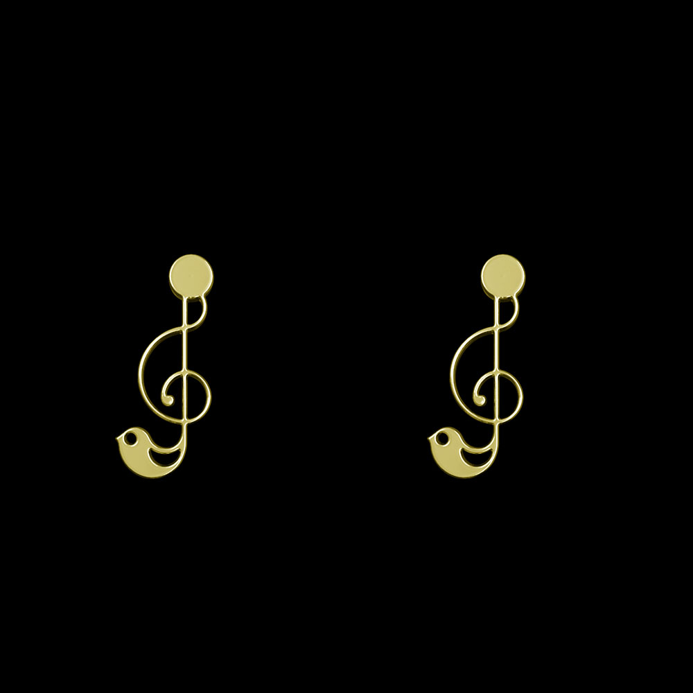 گوشواره طلا 18 عیار زنانه مدوپد مدل گنجشک کد GA1-10251