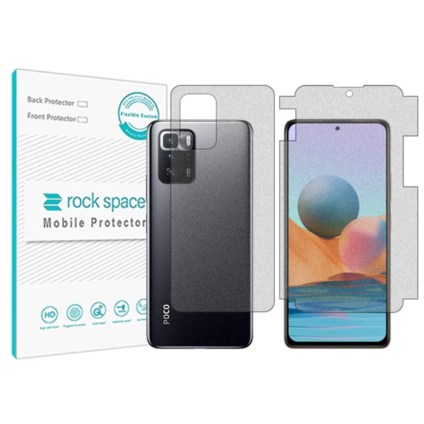 محافظ صفحه نمایش مات راک اسپیس مدل HyMTT مناسب برای گوشی موبایل شیائومی Poco X3 GT به همراه محافظ پشت