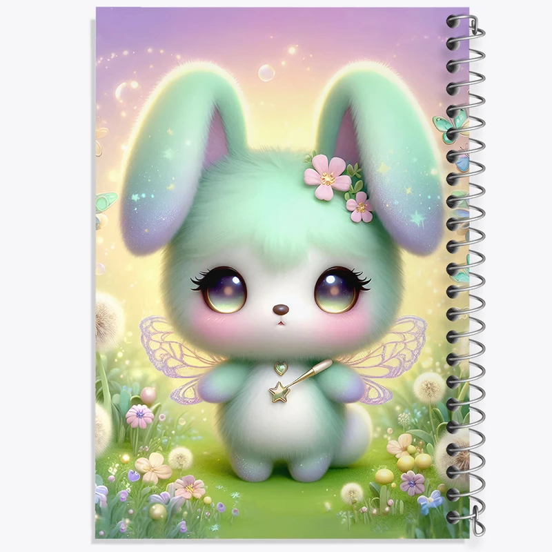 دفتر ژورنال نویسی 50 برگ خندالو مدل نقطه ای طرح خرگوش کیوت کد F5451