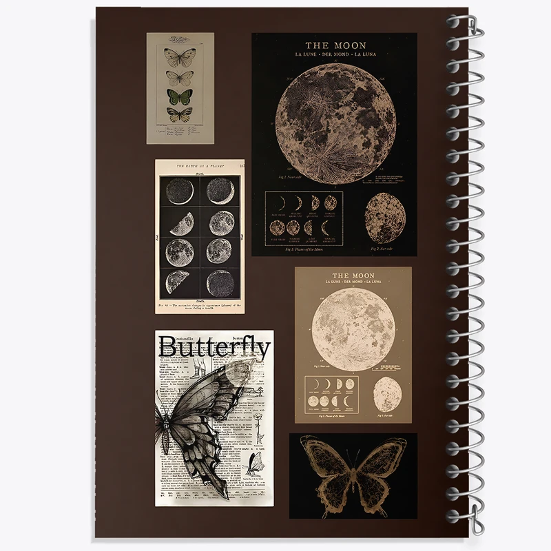 دفتر نقاشی 50 برگ خندالو طرح ماه و پروانه کد N4482