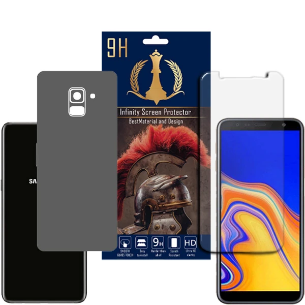 برچسب پوششی اینفینیتی مدل PRO MAX مناسب برای گوشی موبایل سامسونگ Galaxy A8 PLUS به همراه محافظ صفحه نمایش