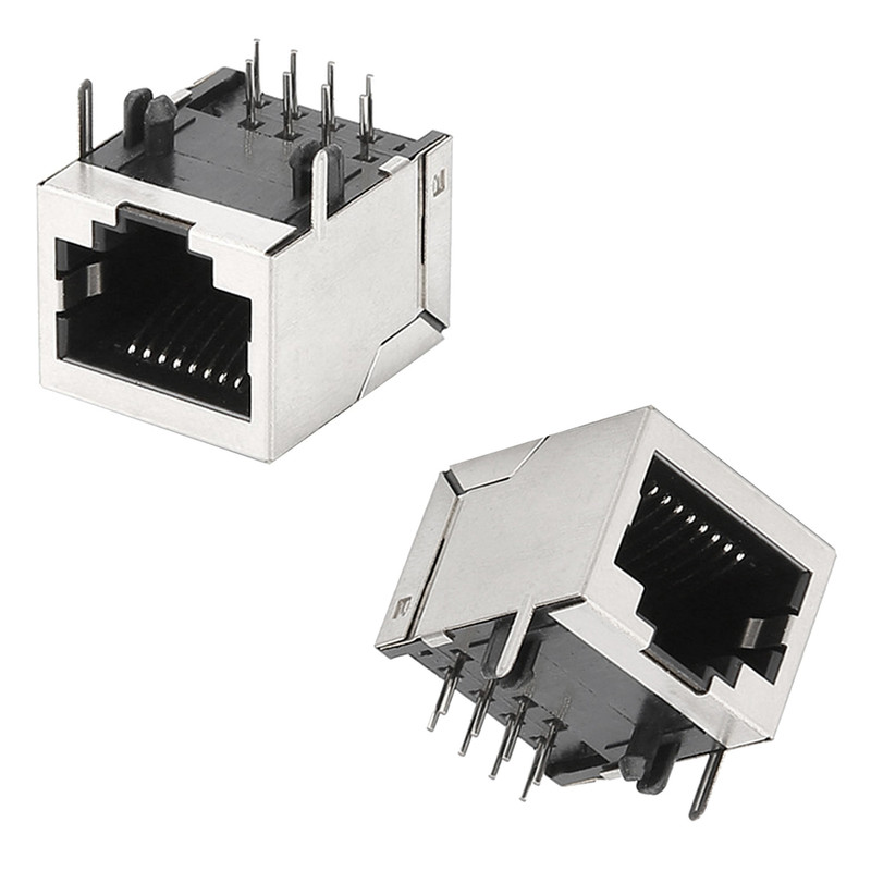 کانکتور مادگی شبکه مدل 8Pin-90Deg-PCB.Mount بسته 5 عددی