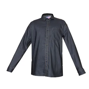 پیراهن آستین بلند مردانه مدل MB-HAG82075-PR.JEANS.ZO رنگ طوسی