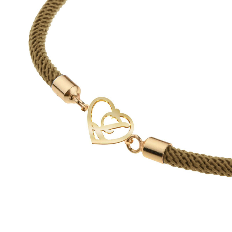 دستبند طلا 18 عیار زنانه مدوپد مدل حرف L کد D20-10408