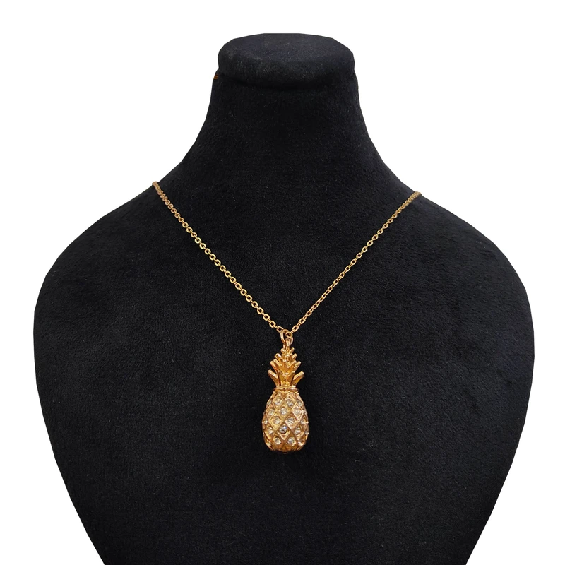 گردنبند زنانه اکسسورایز مدل آناناس نگین دار