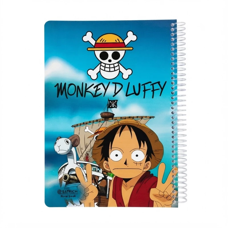 دفتر مشق 50 برگ سیمی سطریچ مدل انیمه وان پیس One Piece