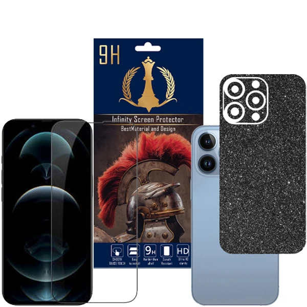 برچسب پوششی اینفینیتی مدل PR MAX مناسب برای گوشی موبایل اپل iPhone 13 PRO به همراه محافظ صفحه نمایش