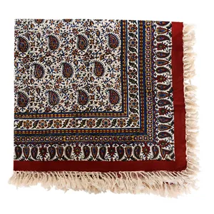 سفره قلمکار ممتاز سی دا  کد GH01008 سایز 80 × 80  سانتی‌متر