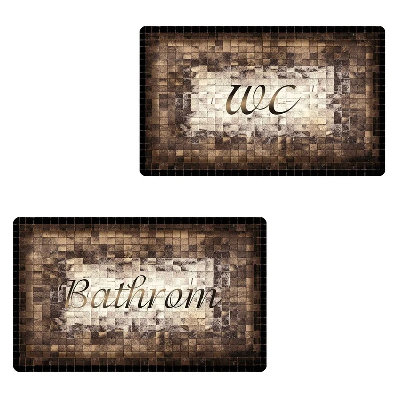 پادری مدل m415m16 مخمل حمام و دستشویی سایز 76x46 سانتی‌متر مناسب برای فضای داخلی مجموعه دو عددی