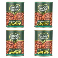 کنسرو لوبیا چیتی با سس گوجه فرنگی دلوسه - 400 گرم بسته 4 عددی