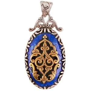 آویز گردنبند نقره زنانه طرح اسلیمی کد 124001