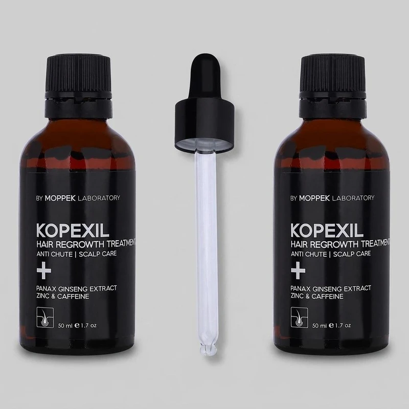 لوسیون تقویت‌کننده مو موپک مدل kopexil مناسب برای انواع مو حجم 50 میلی‌لیتر مجموعه 2 عددی