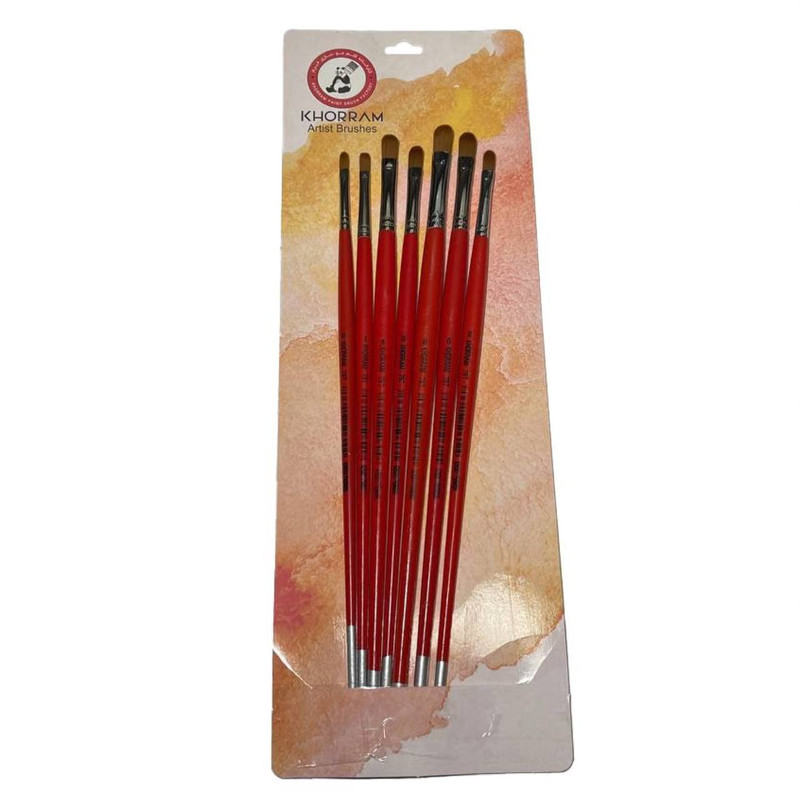 قلم مو زبان گربه ای خرم کد hg-86 مجموعه 7 عددی