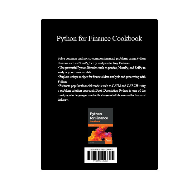 قیمت و خرید کتاب Python for Finance Cookbook اثر Eryk Lewinson انتشارات ...