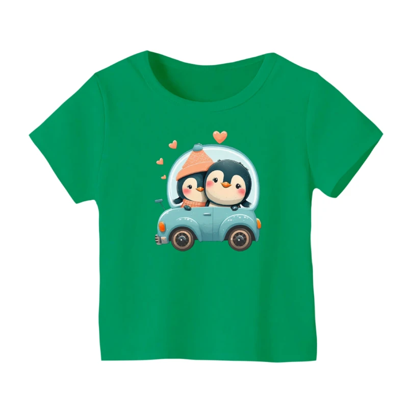 تی شرت آستین کوتاه بچگانه مدل پنگوئن کد ۱۶