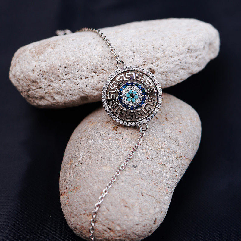 دستبند نقره زنانه جی تی ای مدل چشم نظر دستبند نقره زنانه جی تی ای مدل چشم نظر