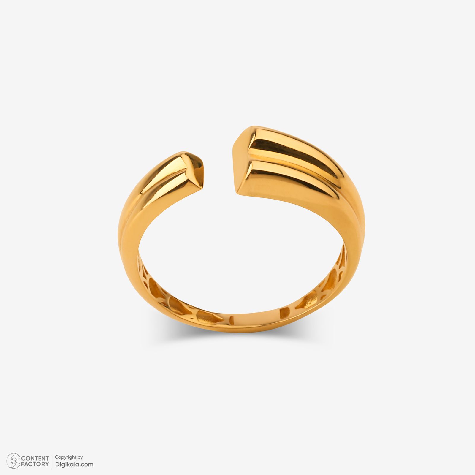 انگشتر طلا 18 عیار زنانه گلدم مدل R345008 سایز 50 -  - 2