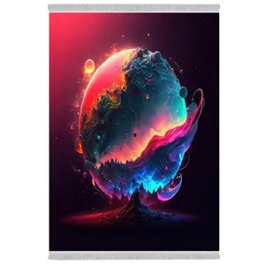 فرش پارچه‌ای دفه مدل فرشینه شانل مخمل طرح فانتزی کد 7263