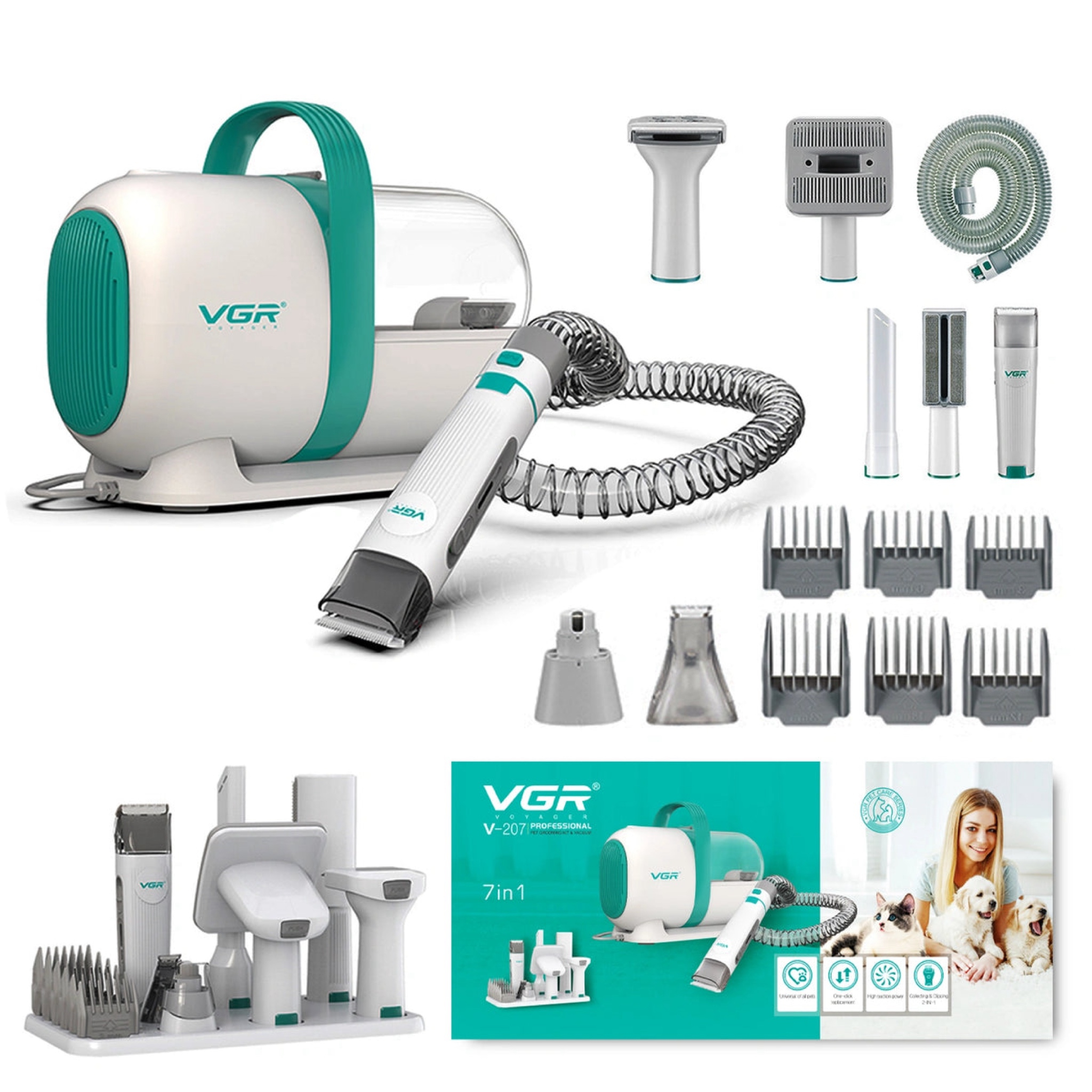 ست ماشین اصلاح حیوانات وی جی ار مدل V-207